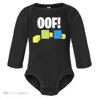Oof! Blox Noob Funny Gamer Gift Baby Long Sleeve Bodysuit thumb 0