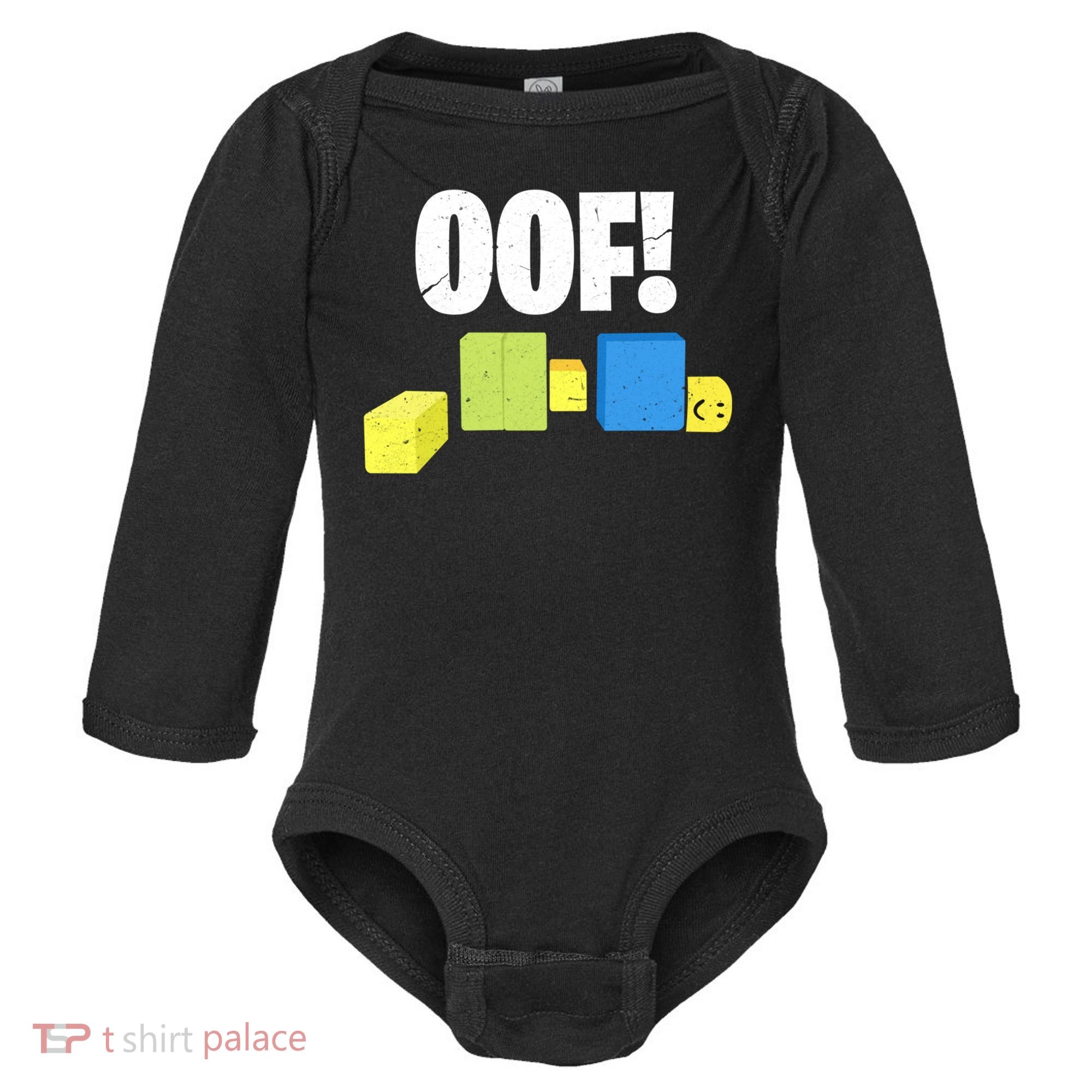 Oof! Blox Noob Funny Gamer Gift Baby Long Sleeve Bodysuit