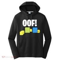 Oof! Blox Noob Funny Gamer Gift Performance Fleece Hoodie thumb 0