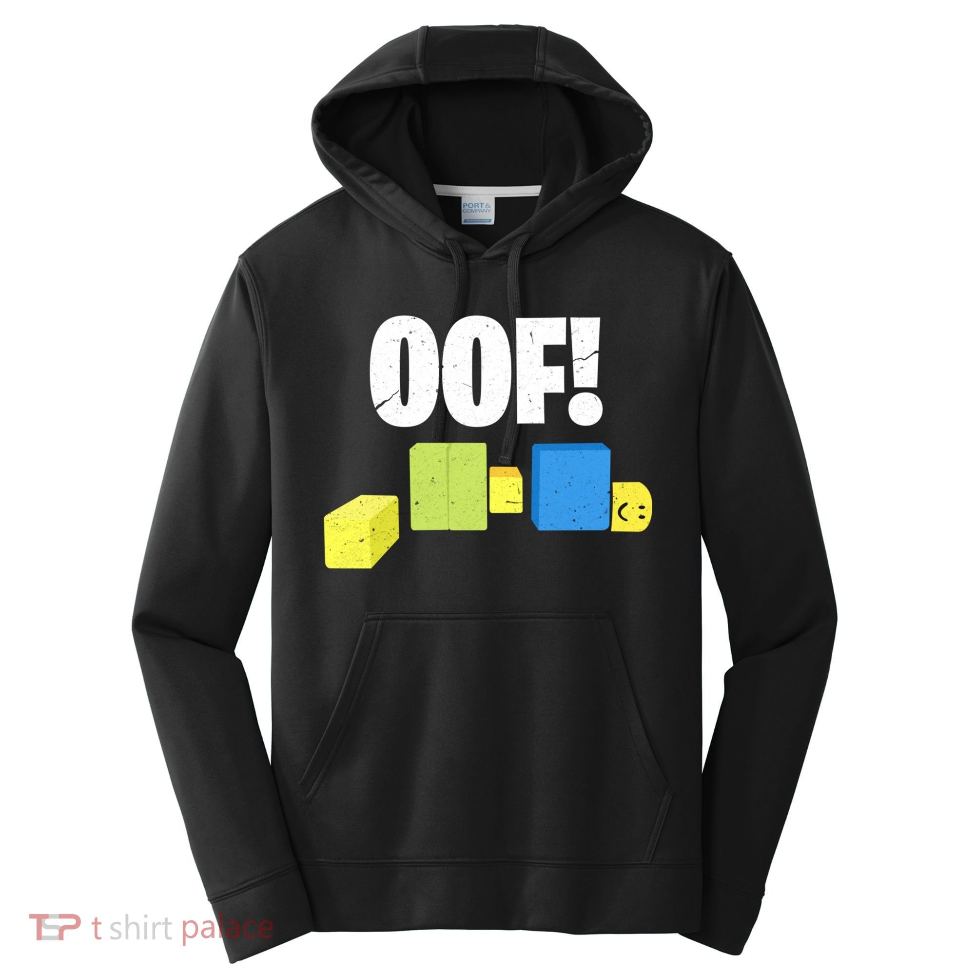 Oof! Blox Noob Funny Gamer Gift Performance Fleece Hoodie