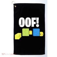 Oof! Blox Noob Funny Gamer Gift Golf Towel thumb 0