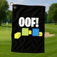 Oof! Blox Noob Funny Gamer Gift Golf Towel thumb 1