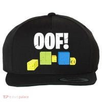Oof! Blox Noob Funny Gamer Gift Wool Snapback Cap thumb 0