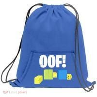 Oof! Blox Noob Funny Gamer Gift Sweatshirt Cinch Pack Bag thumb 0