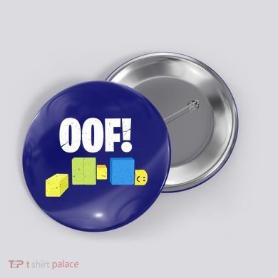 Oof! Blox Noob Funny Gamer Gift Button