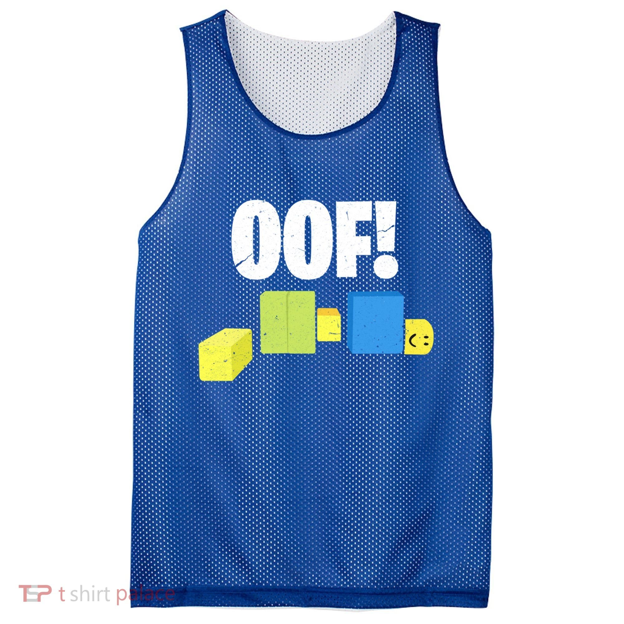 Oof! Blox Noob Funny Gamer Gift Mesh Reversible Basketball Jersey Tank