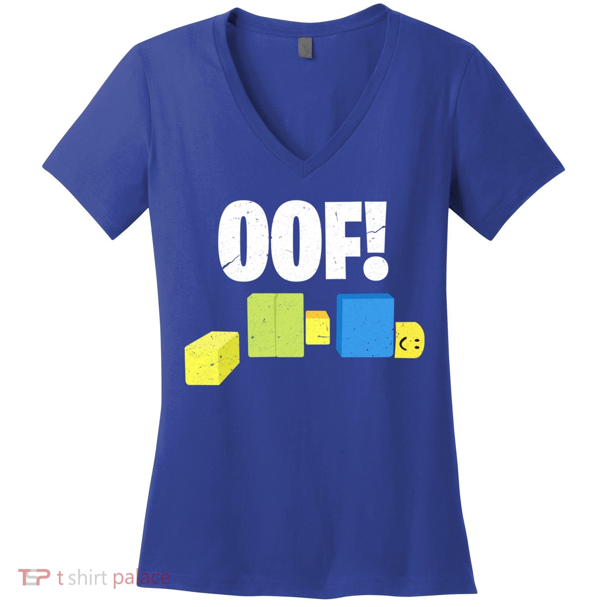Oof! Blox Noob Funny Gamer Gift Women's V-Neck T-Shirt