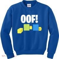 Oof! Blox Noob Funny Gamer Gift Kids Sweatshirt thumb 0
