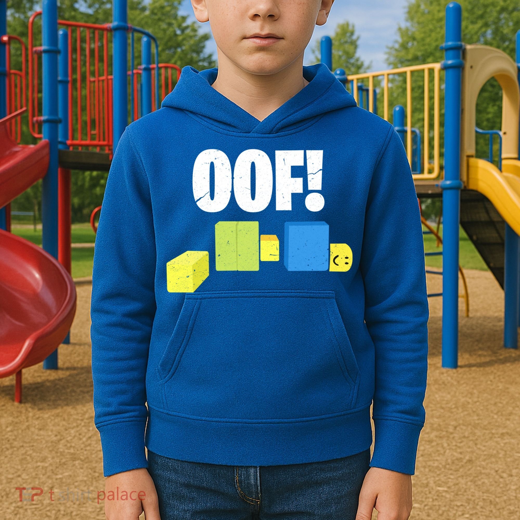 Oof! Blox Noob Funny Gamer Gift Kids Hoodie