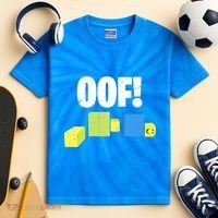 Oof! Blox Noob Funny Gamer Gift Kids Tie-Dye T-Shirt thumb 2