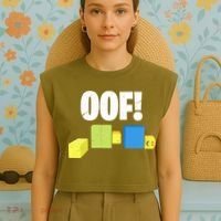 Oof! Blox Noob Funny Gamer Gift Garment-Dyed Women's Muscle Tee thumb 4