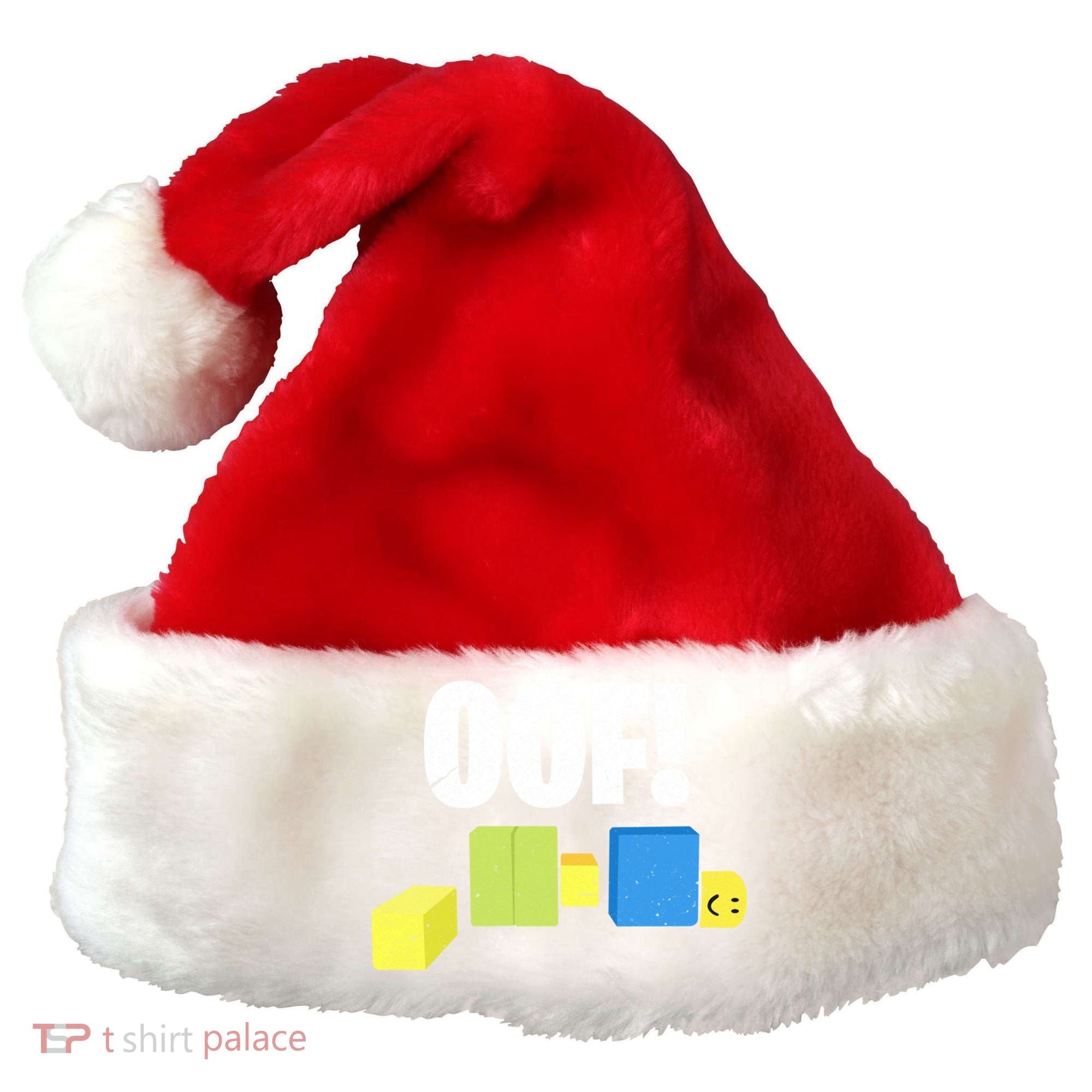 Oof! Blox Noob Funny Gamer Gift Santa Hat