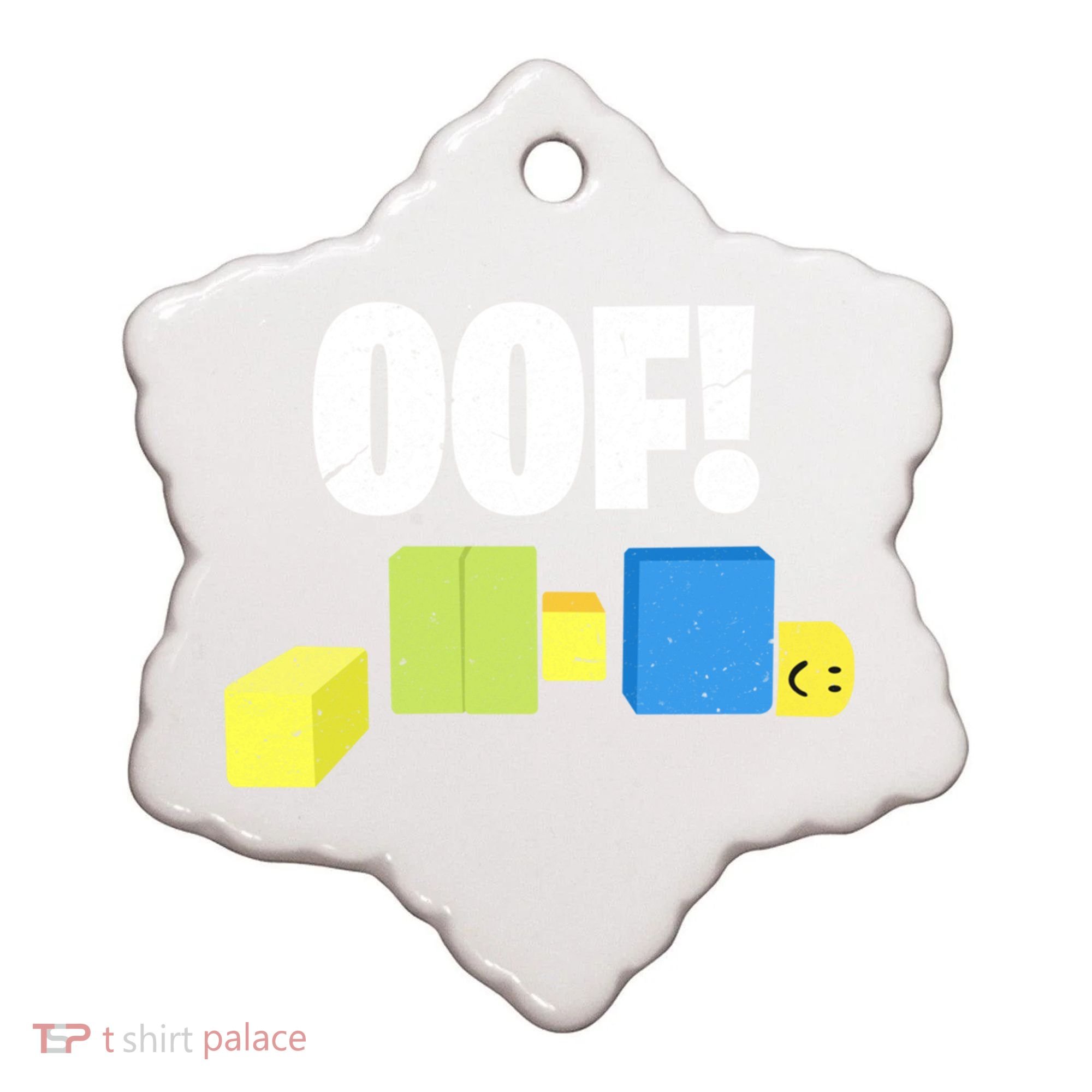 Oof! Blox Noob Funny Gamer Gift Ceramic Ornament