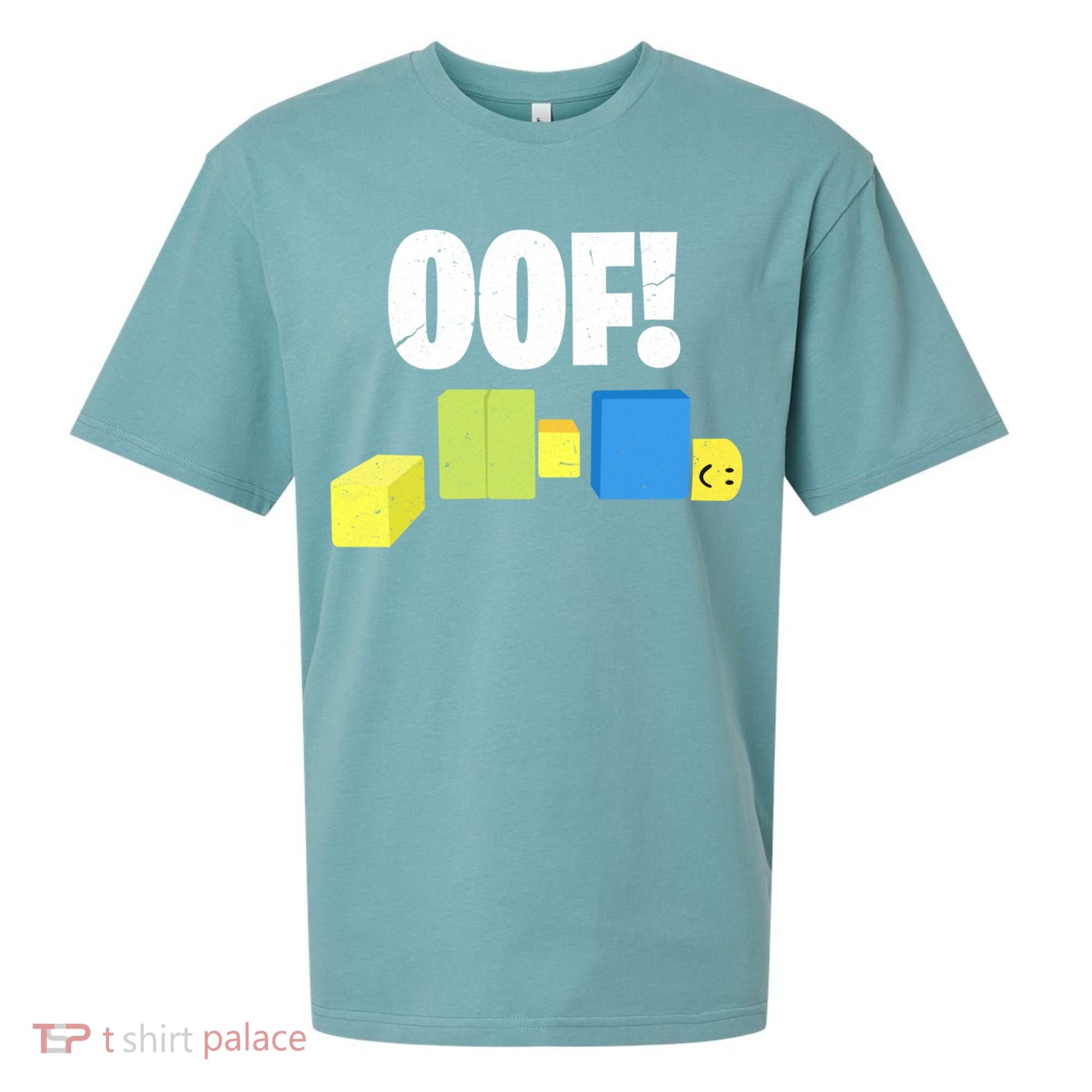 Oof! Blox Noob Funny Gamer Gift Sueded Cloud Jersey T-Shirt