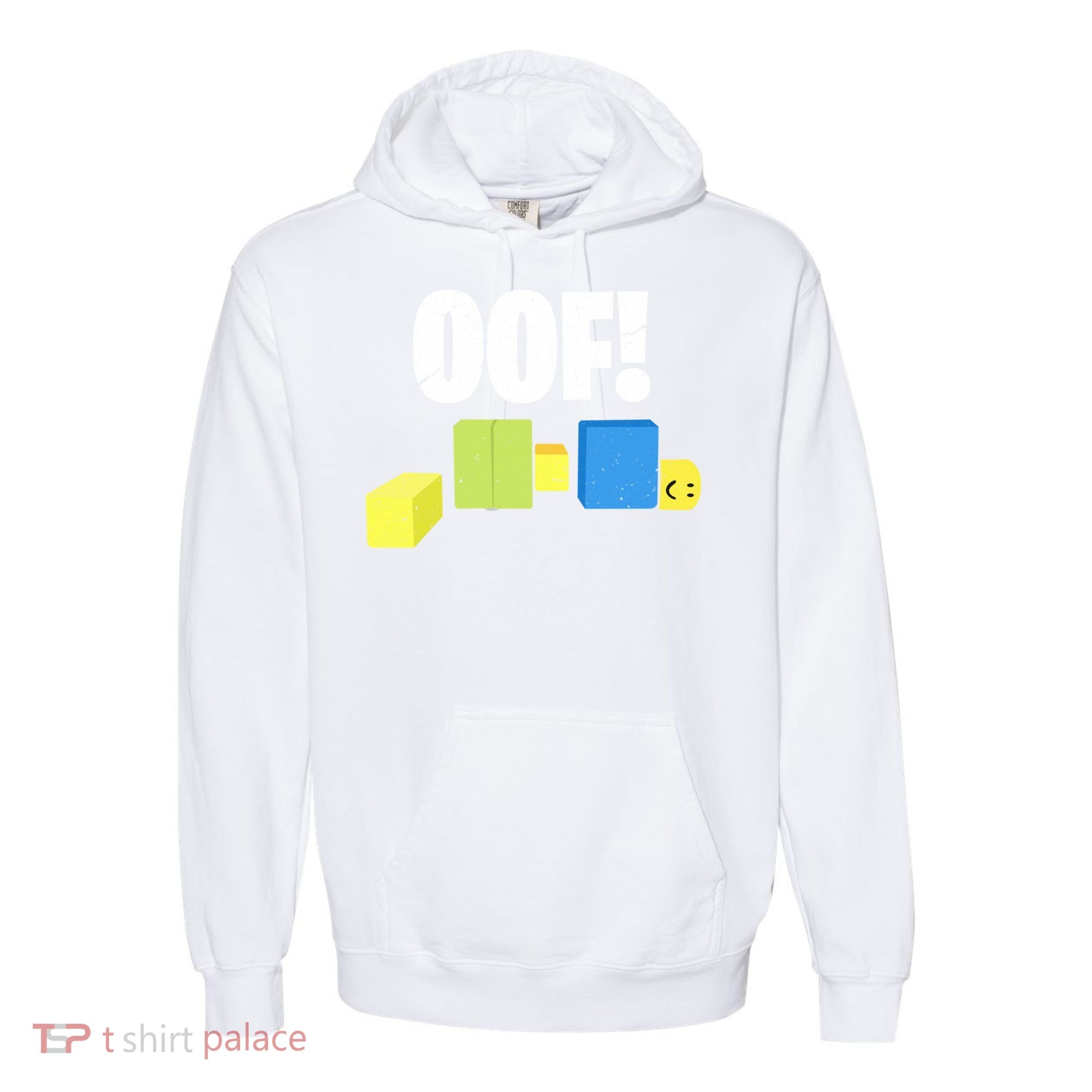 Oof! Blox Noob Funny Gamer Gift Comfort Colors Garment-Dyed Hooded Sweatshirt