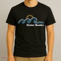 Outer Banks North Carolina Sufing Waves Sunset Beach Vintage T-Shirt thumb 3