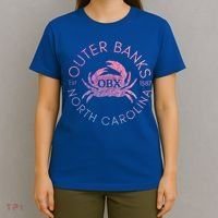 Outer Banks North Carolina Obx Crab Beach Summer Vintage Gift T-Shirt thumb 4