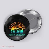 Outer Banks North Carolina Surf Beach Surfer OBX NC Button thumb 0