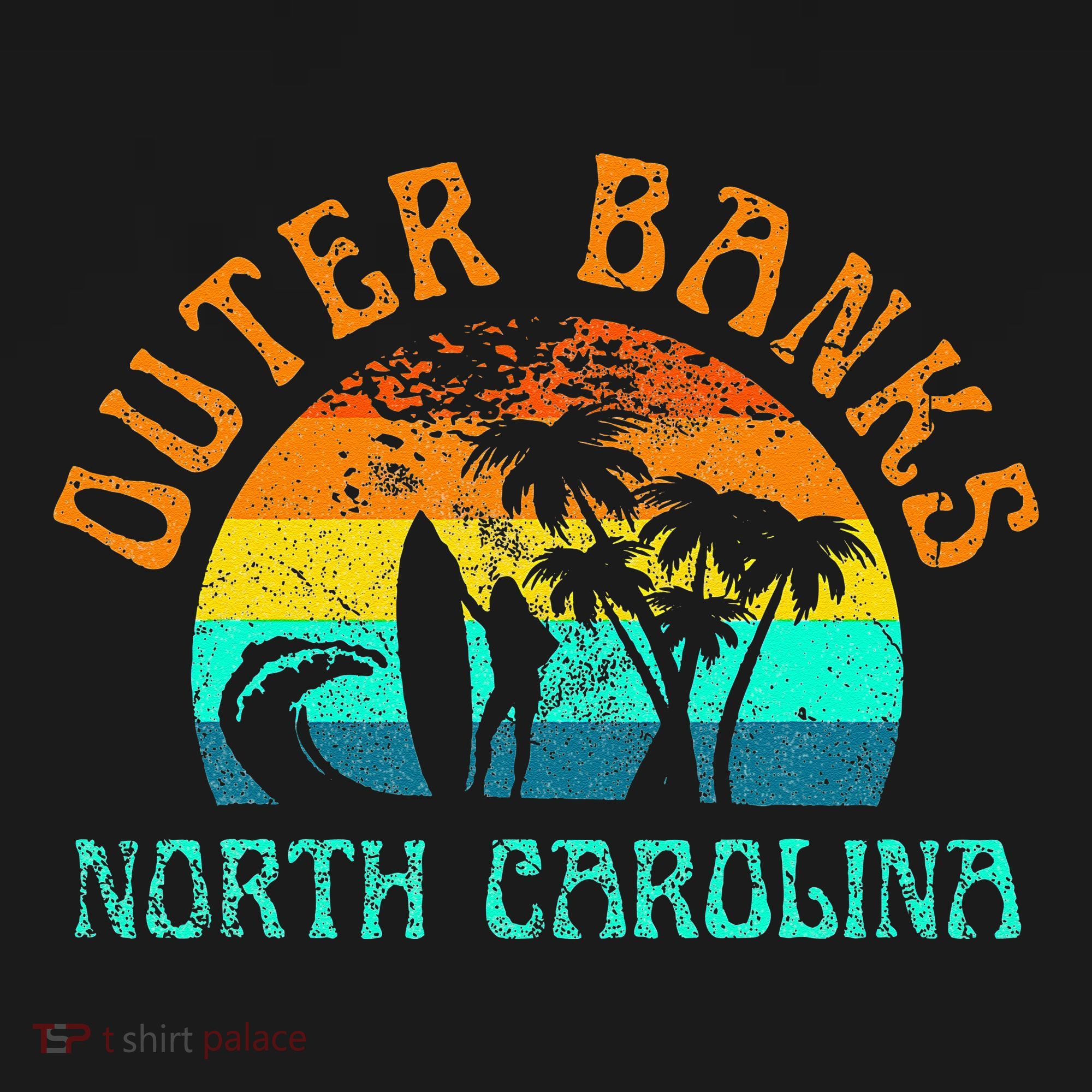 Outer Banks North Carolina Surf Beach Surfer OBX NC Women's Hoodie