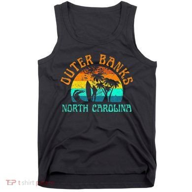 Outer Banks North Carolina Surf Beach Surfer OBX NC Tank Top