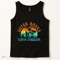 Outer Banks North Carolina Surf Beach Surfer OBX NC Tank Top thumb 2