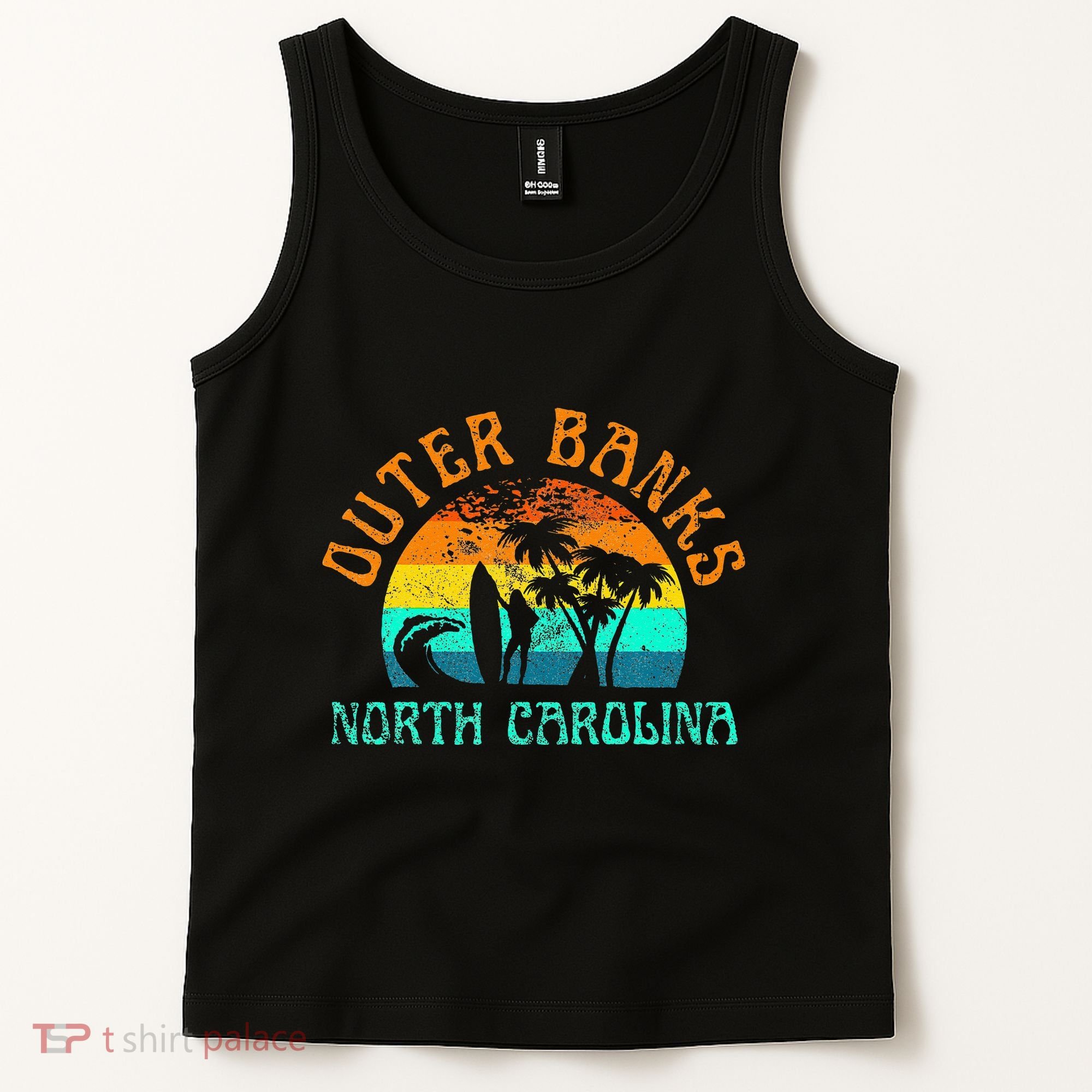 Outer Banks North Carolina Surf Beach Surfer OBX NC Tank Top
