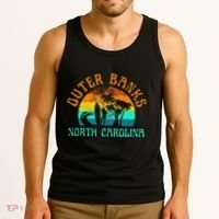 Outer Banks North Carolina Surf Beach Surfer OBX NC Tank Top thumb 3