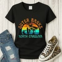 Outer Banks North Carolina Surf Beach Surfer OBX NC Women's T-Shirt thumb 3