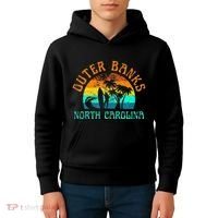 Outer Banks North Carolina Surf Beach Surfer OBX NC Kids Hoodie thumb 4