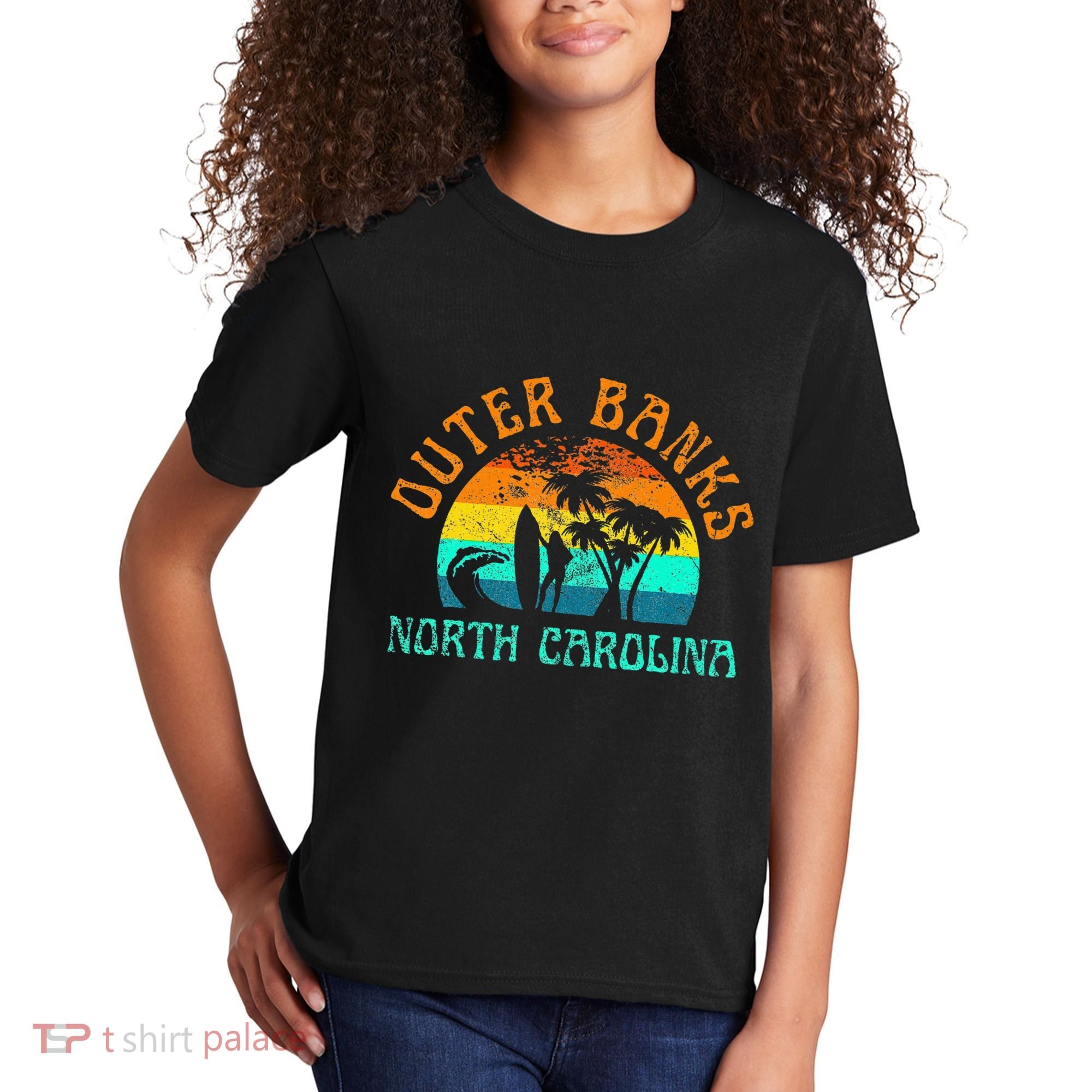 Outer Banks North Carolina Surf Beach Surfer OBX NC Kids T-Shirt