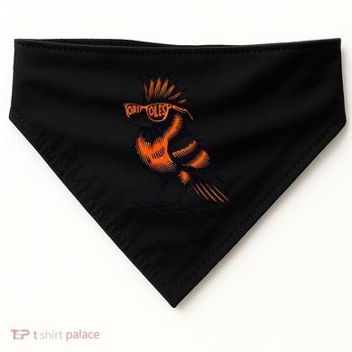 Oriole Bird Owners Oriole Lovers Orange Graphic Design USA-Made Doggie Bandana
