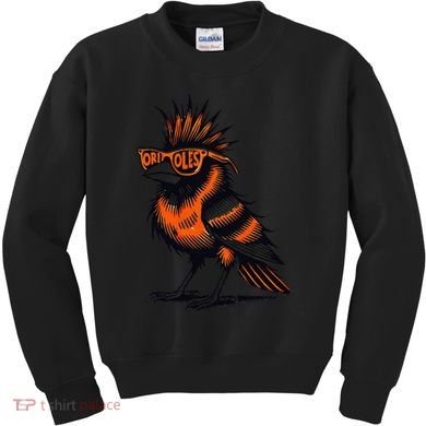 Oriole Bird Owners Oriole Lovers Orange Graphic Design Kids Sweatshirt