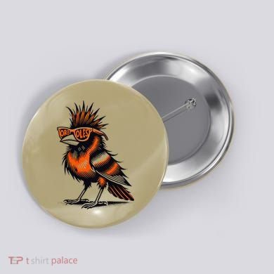 Oriole Bird Owners Oriole Lovers Orange Graphic Design Button