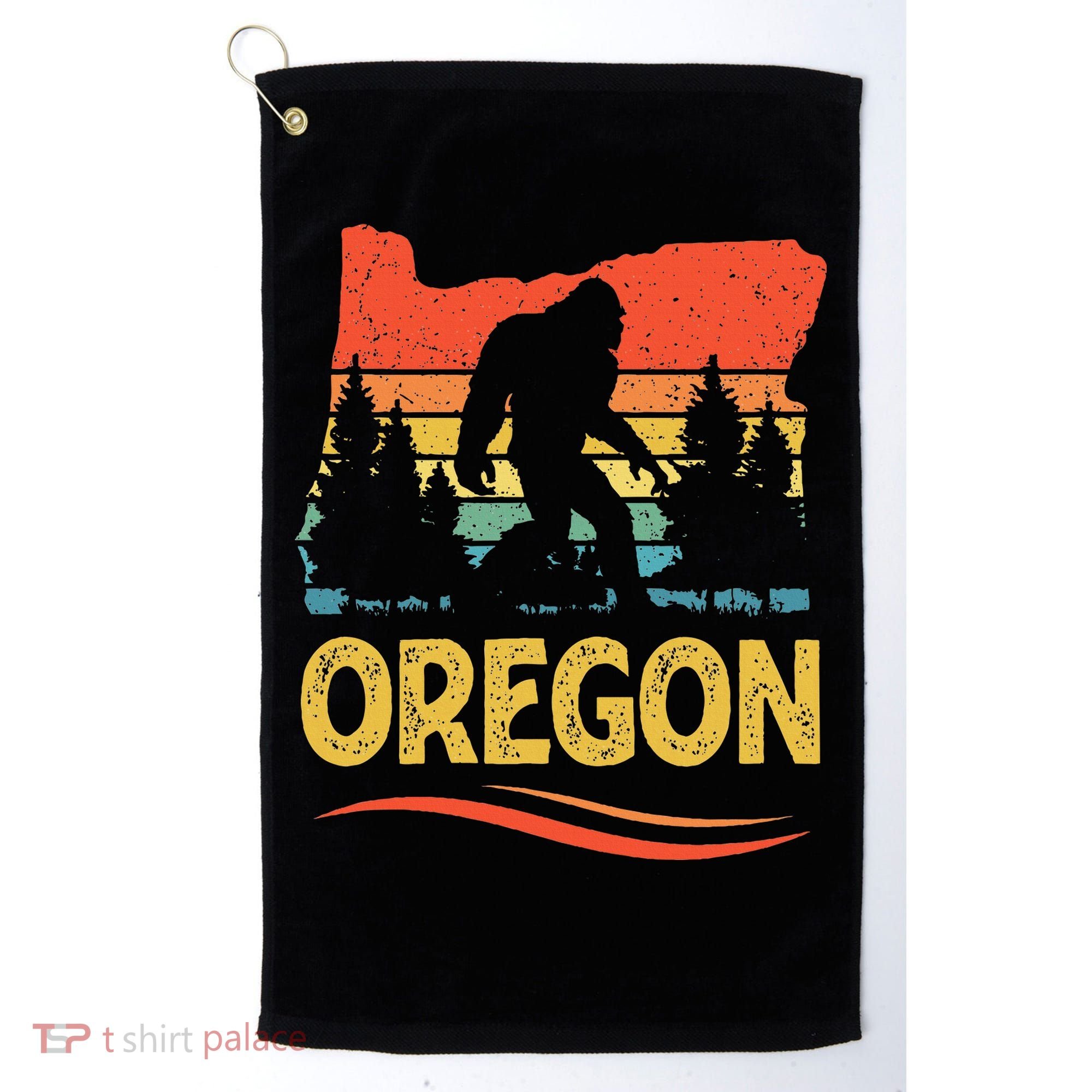 Oregon Bigfoot Oregon With A Bigfoot Or A Sasquatch Golf Towel