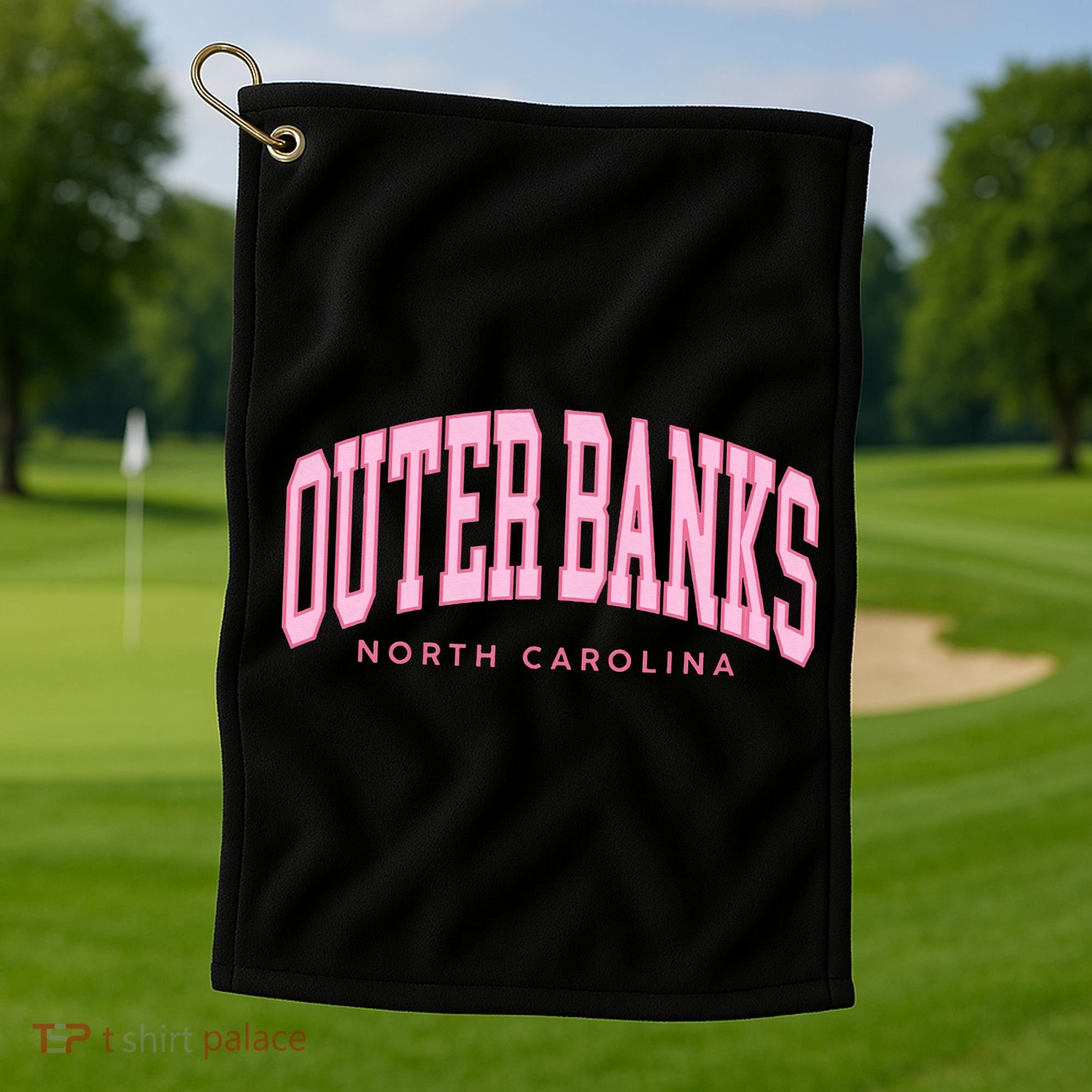 Outer Banks OBX North Carolina summer retro preppy throwback Golf Towel
