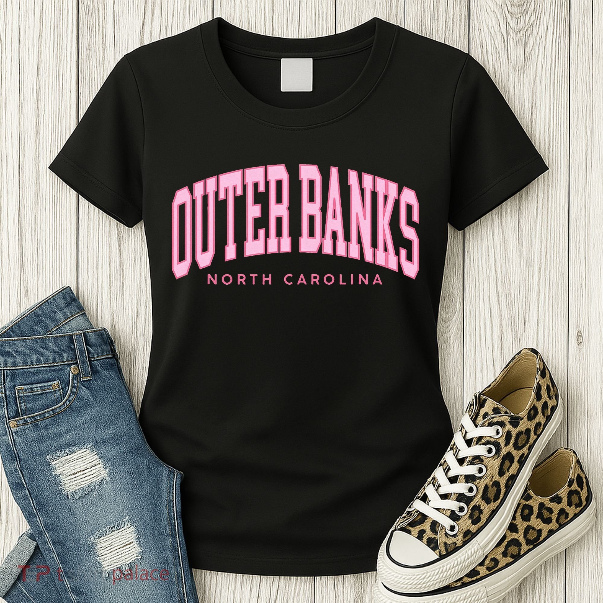 Outer Banks OBX North Carolina summer retro preppy throwback Women's T-Shirt