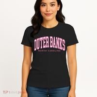 Outer Banks OBX North Carolina summer retro preppy throwback Women's T-Shirt thumb 4