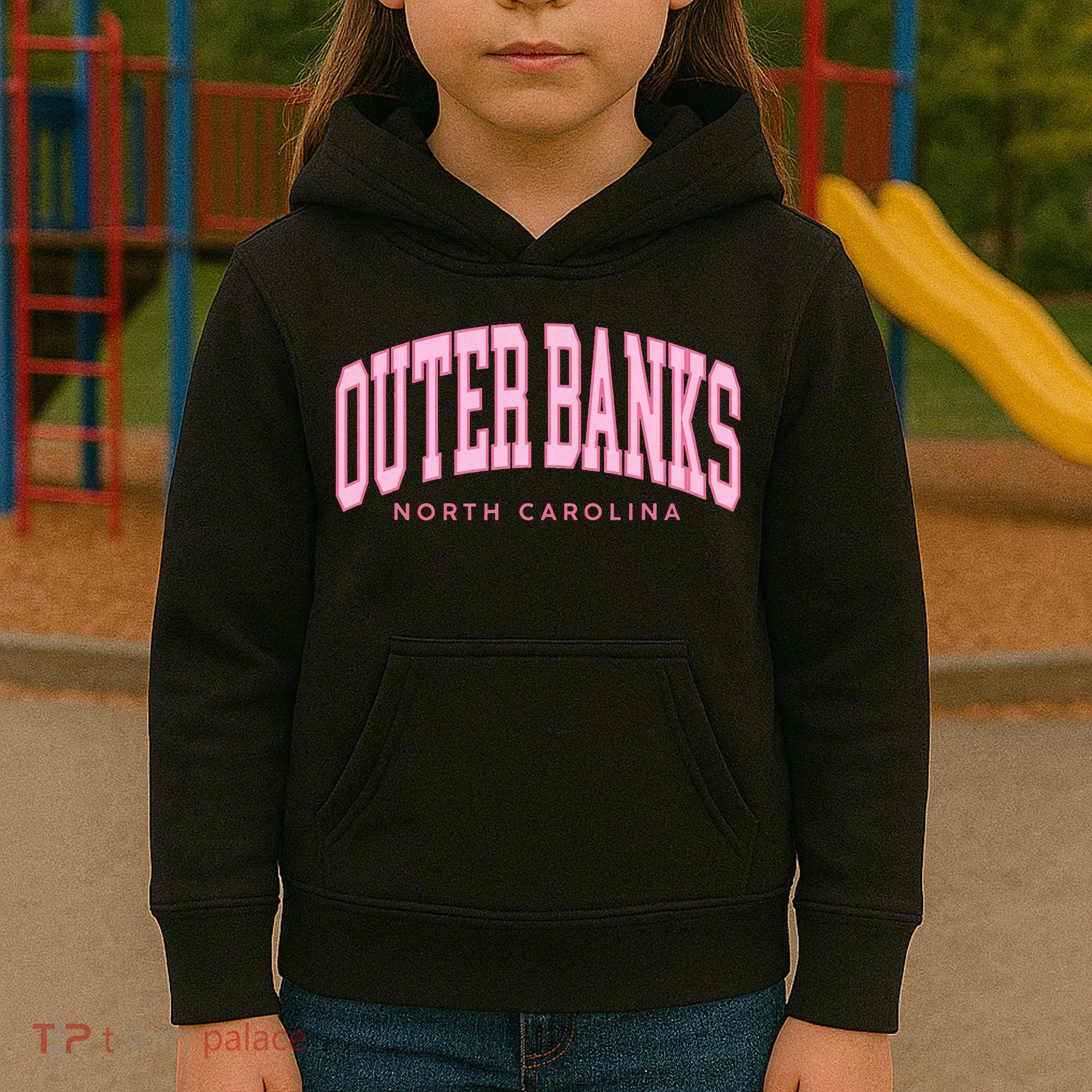 Outer Banks OBX North Carolina summer retro preppy throwback Kids Hoodie