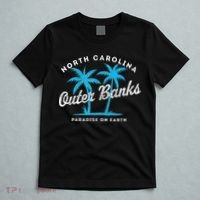 Outer Banks OBX North Carolina NC Vintage Retro palm trees T-Shirt thumb 5