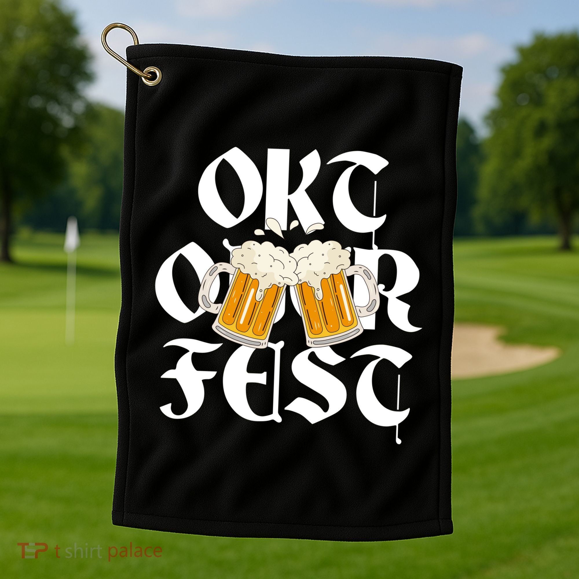 Oktoberfest Beer Party Festive Holiday Golf Towel