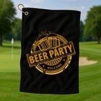 Oktoberfest Beer Party Welcome Golf Towel thumb 1