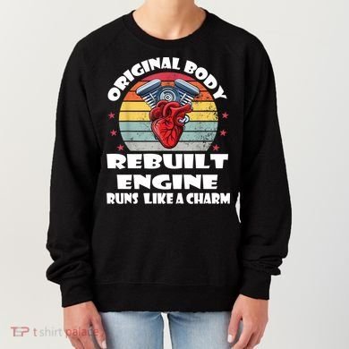 Original Body Rebuilt Engine Runs Like A Charm Car Engine Heart Women's Sweatshirt