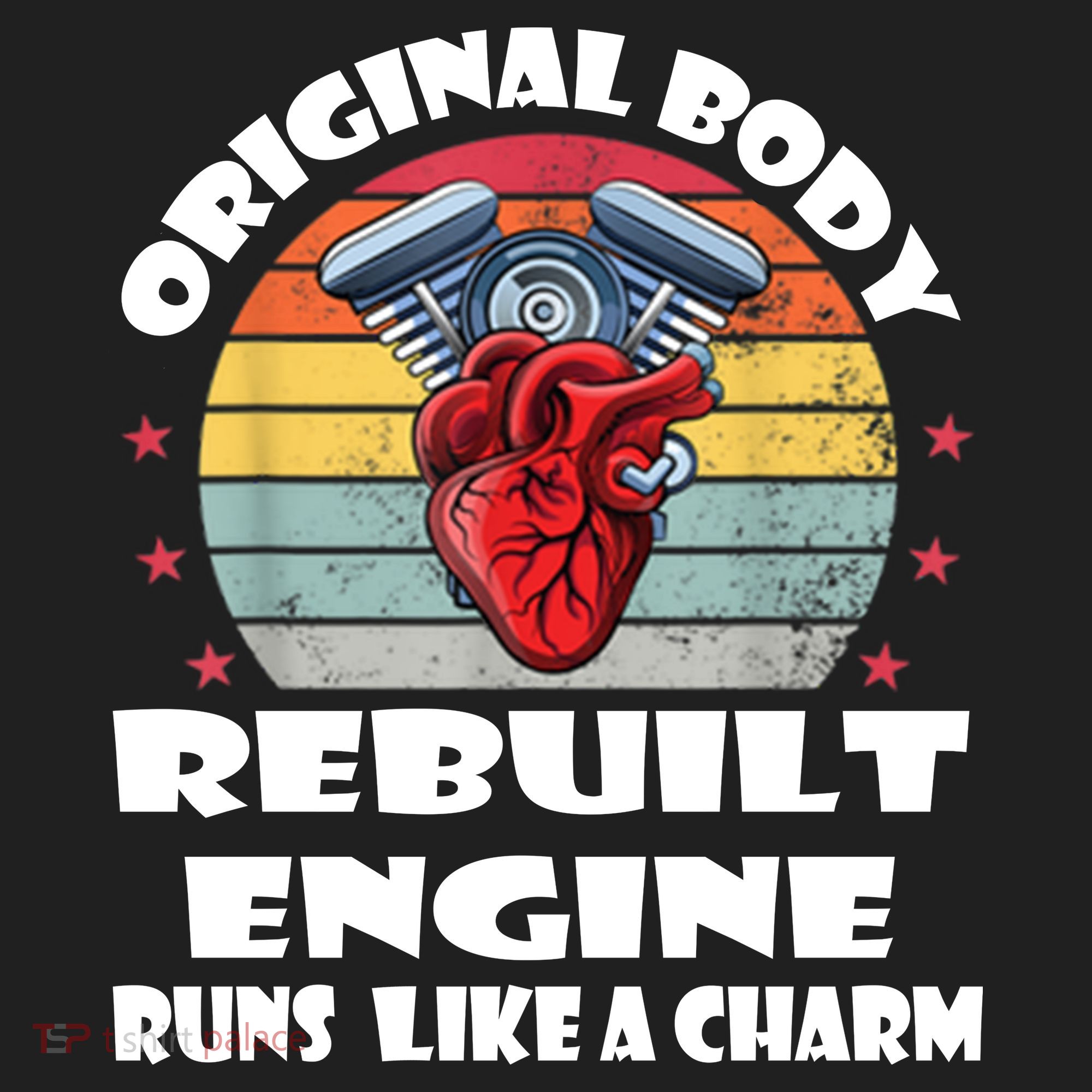 Original Body Rebuilt Engine Runs Like A Charm Car Engine Heart Women's Sweatshirt