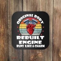 Original Body Rebuilt Engine Runs Like A Charm Car Engine Heart Coaster thumb 0