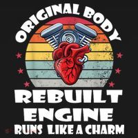 Original Body Rebuilt Engine Runs Like A Charm Car Engine Heart Coaster thumb 2