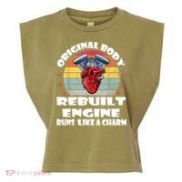 Original Body Rebuilt Engine Runs Like A Charm Car Engine Heart Garment-Dyed Women's Muscle Tee thumb 0