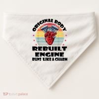 Original Body Rebuilt Engine Runs Like A Charm Car Engine Heart USA-Made Doggie Bandana thumb 0