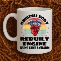 Original Body Rebuilt Engine Runs Like A Charm Car Engine Heart Coffee Mug thumb 2