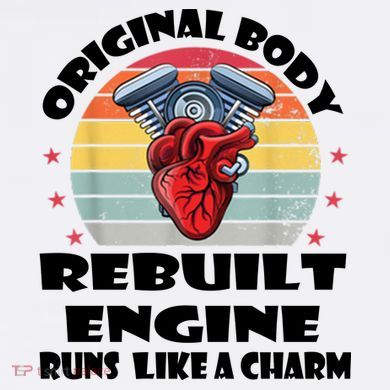Original Body Rebuilt Engine Runs Like A Charm Car Engine Heart Drawstring Bag