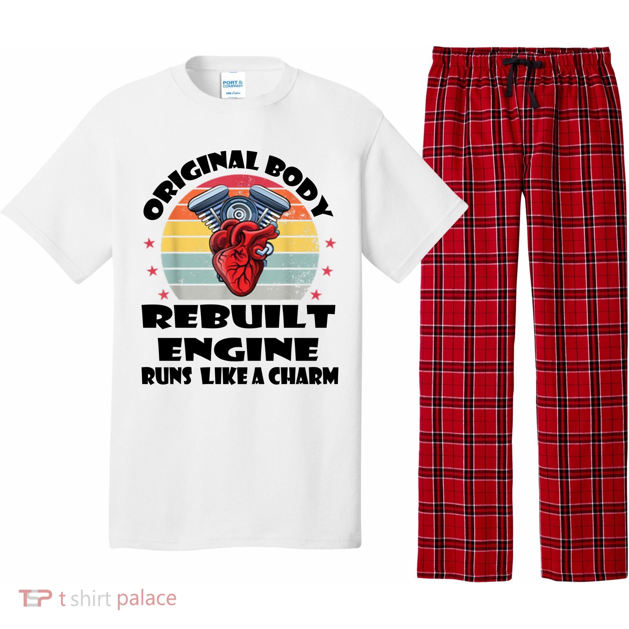 Original Body Rebuilt Engine Runs Like A Charm Car Engine Heart Pajama Set